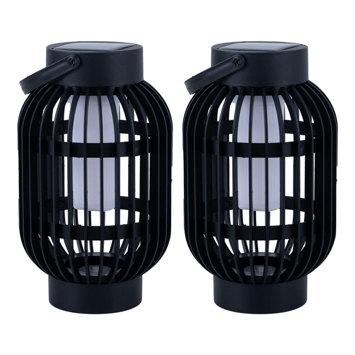 LED AUSSENLEUCHTE Solar Schwarz - Schwarz, Kunststoff (13/13/72.5cm)