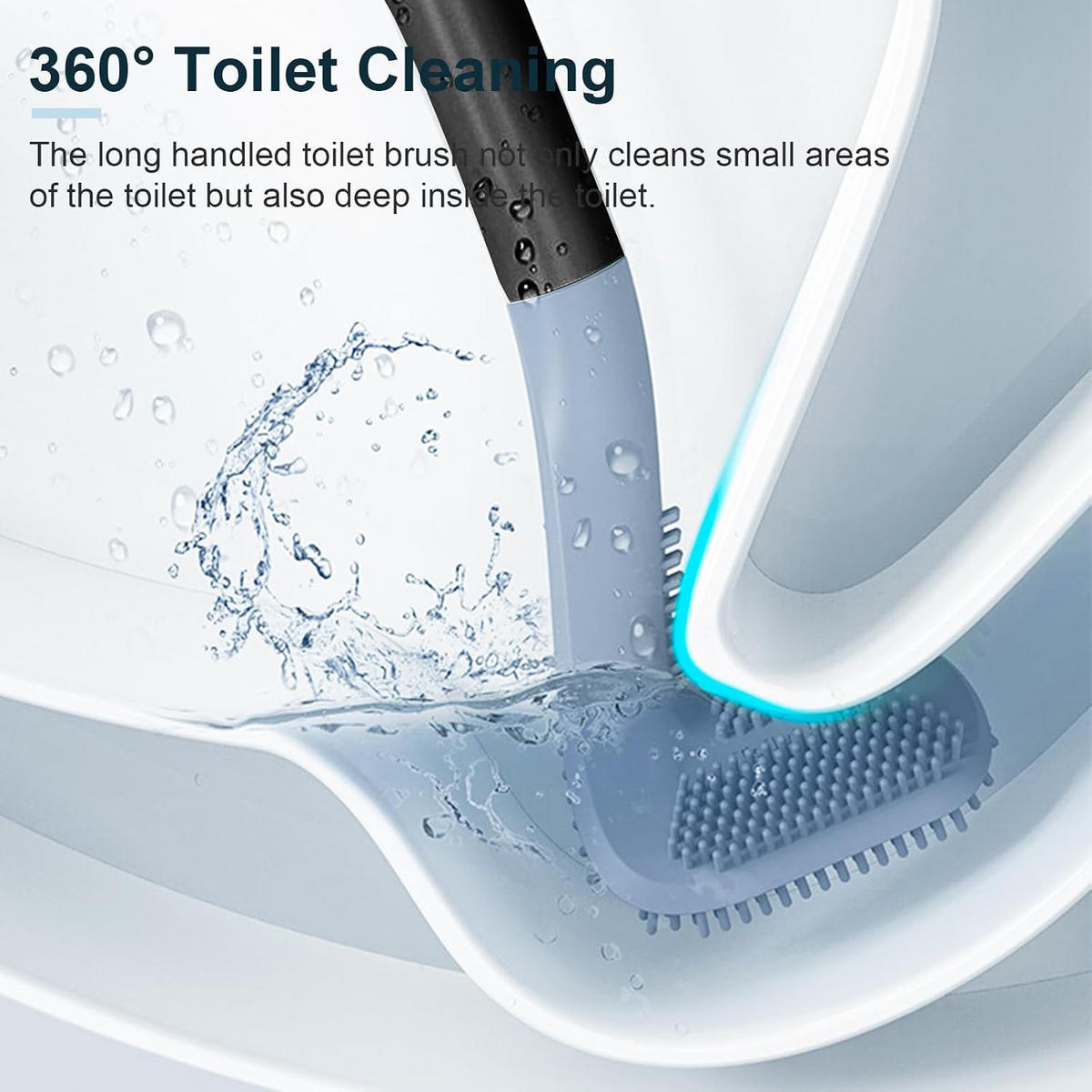 TOILETTENBÜRSTE – (Schwarz, 40 cm lang) – 2er-Set - Schwarz, Kunststoff (3/40/7cm)