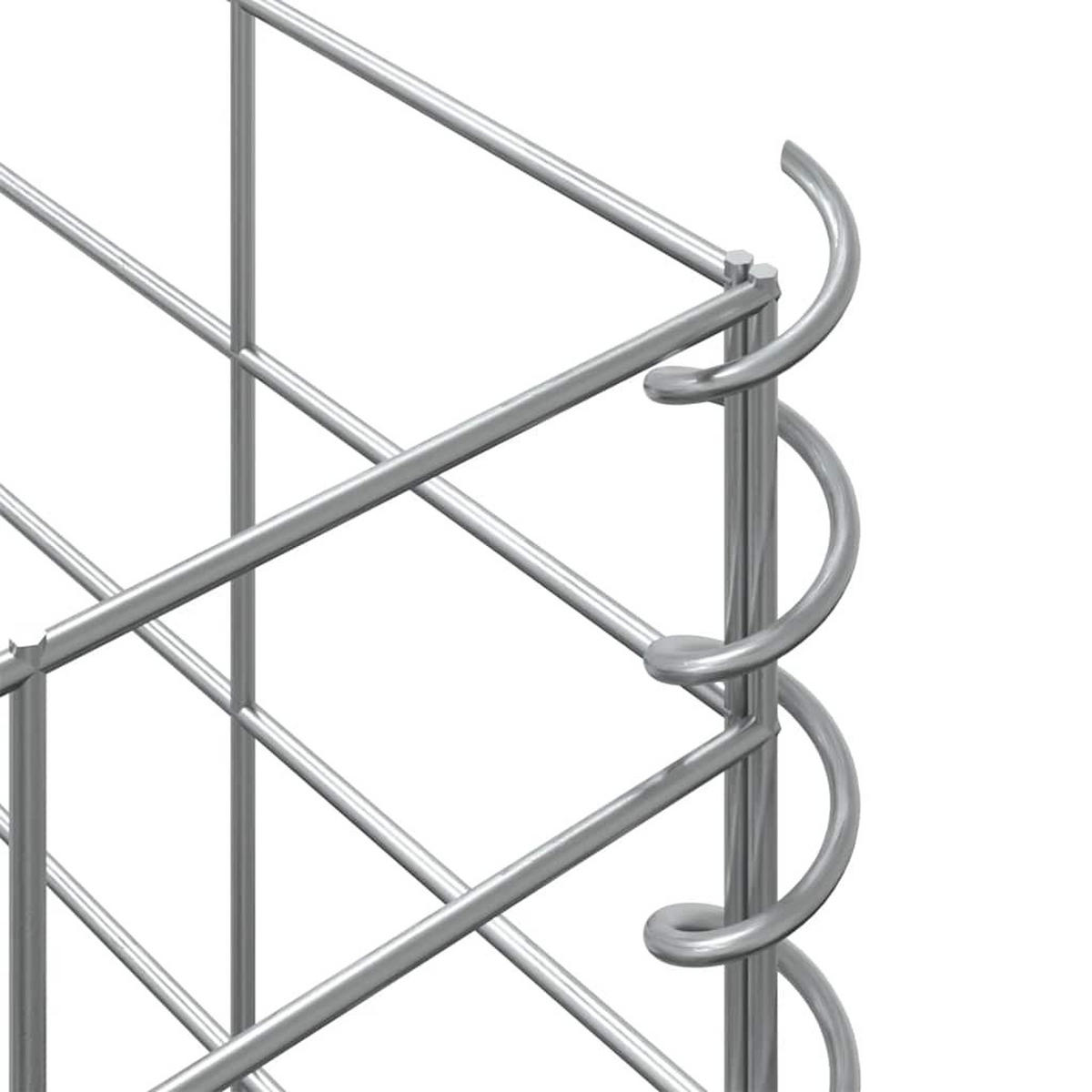 GABIONEN-HOCHBEETE 3er Set 30/30/200 Cm Eisen - Silberfarben, Metall (30/200/30cm) - vidaXL