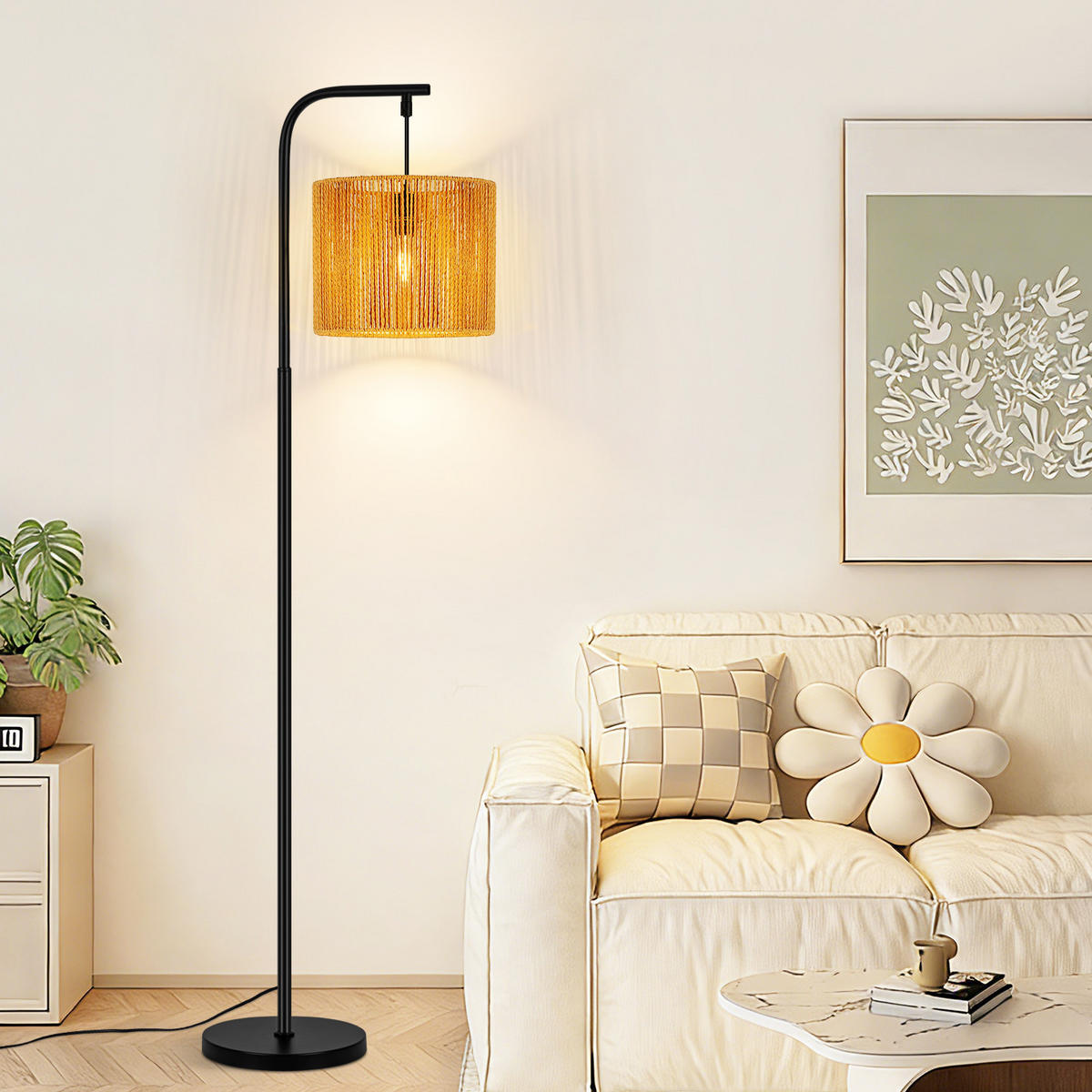 STEHLAMPE Aether 24/25/164 cm - Schwarz, Metall (24/25/164cm) - ZMH