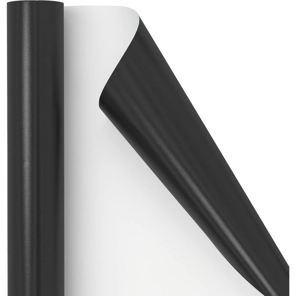 GESCHENKPAPIER Schwarz 44 cm x 10 m - Schwarz, Papier (4/44/4cm)