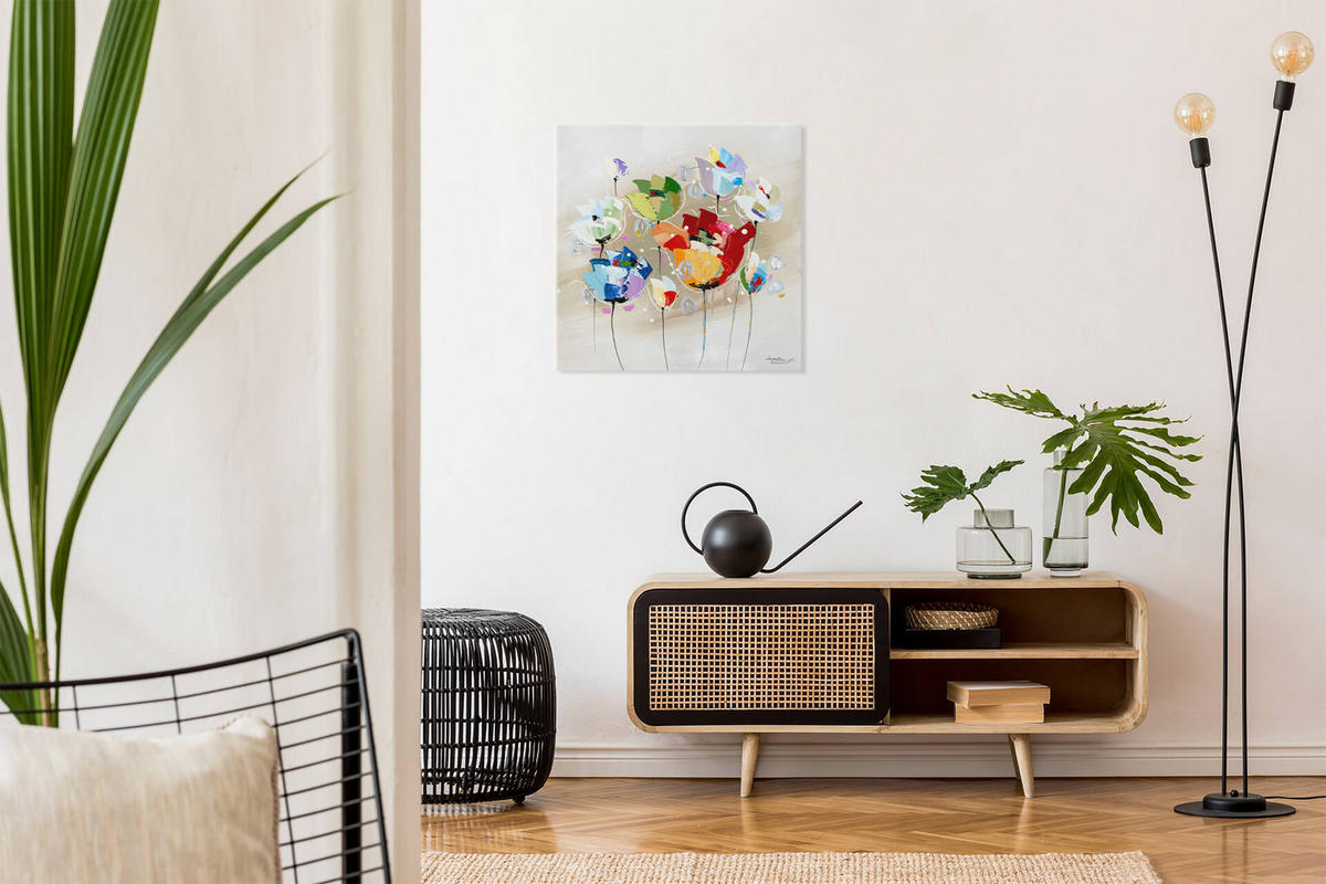 ÖLGEMÄLDE 60/60 cm - Multicolor, Holz/Textil (60/60cm) - KUNSTLOFT