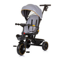 DREIRAD Max Sport 2 in 1 hellgrau Dreirad, Becherhalter, Sitz umkehrbar, Korb - Hellgrau, Metall (116/50/95cm) - Chipolino