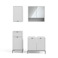 BADMÖBEL-SET Eliza Weiß 4 Teile - Weiß, Holzwerkstoff (70/63/45cm) - Vicco