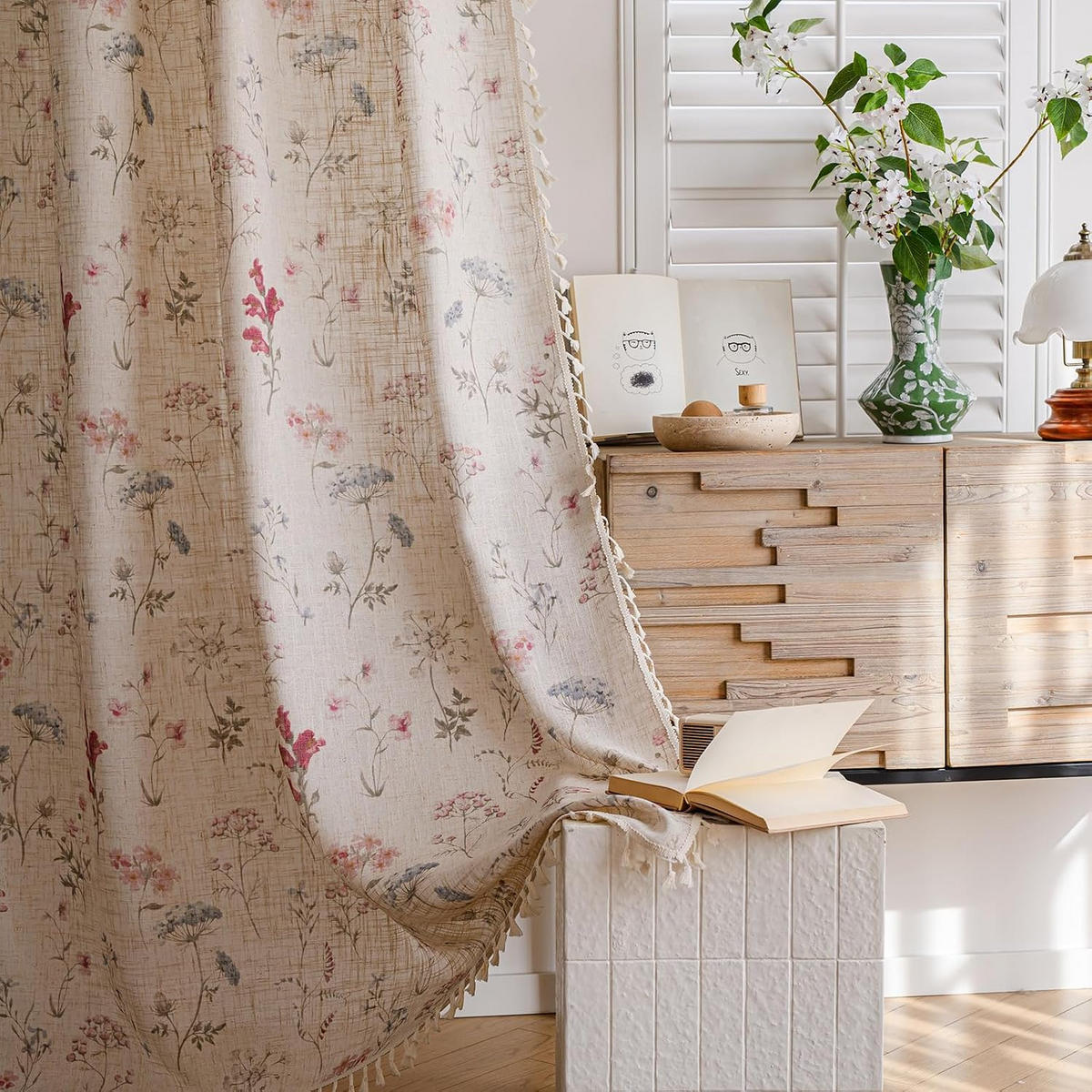 VORHÄNGE – 150 cm breit, 200 cm lang – 2 Schals - Weiß, Textil (200/1/150cm)