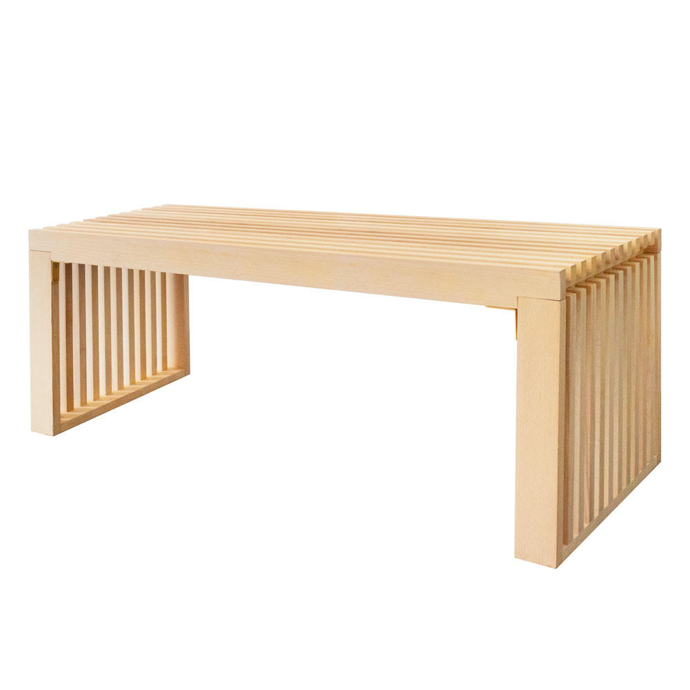 SITZBANK LORA - Natur, 110 cm - Naturfarben, Holz (110/42/40cm) - Home Deluxe