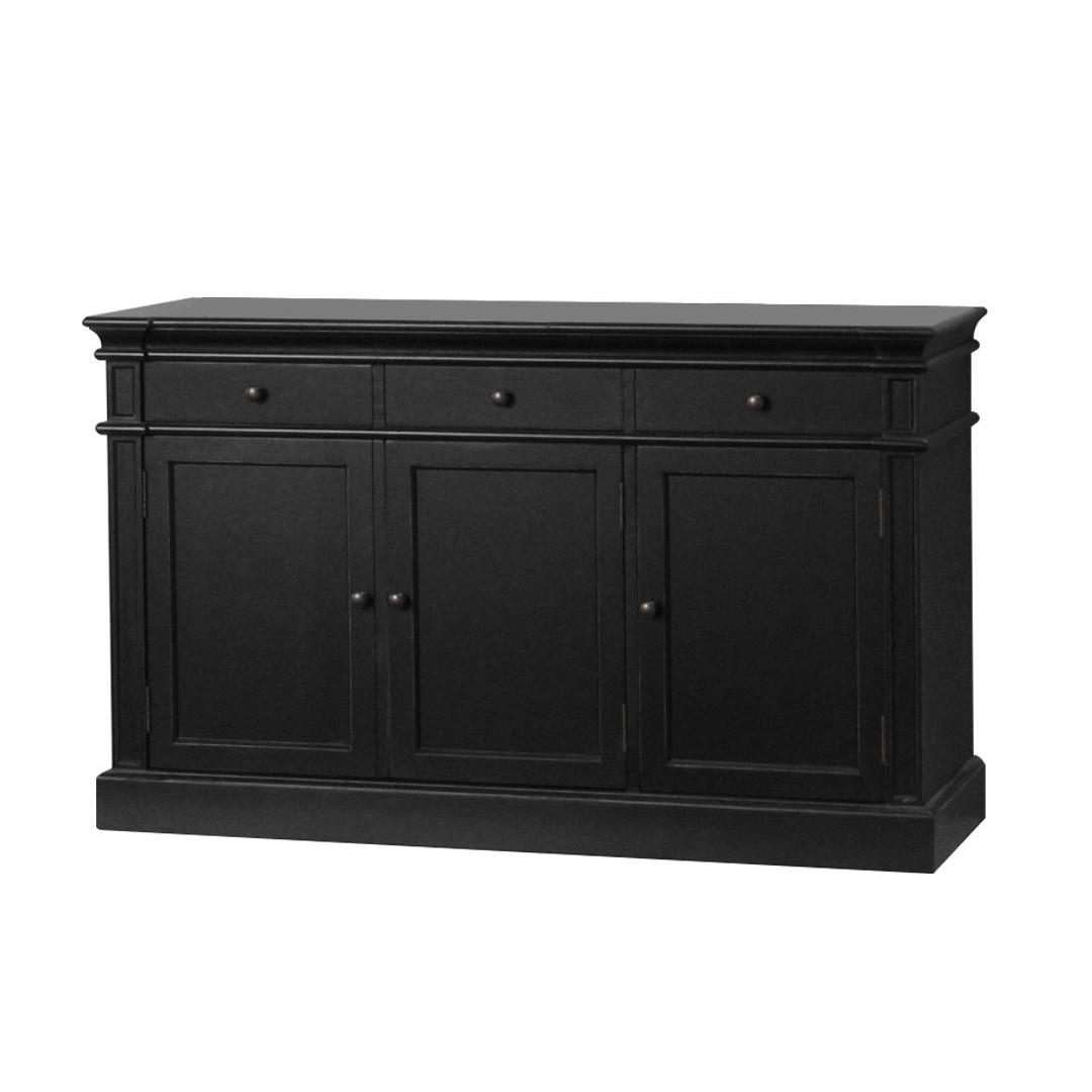 SIDEBOARD antik schwarz - Schwarz, Holzwerkstoff (142/86/45cm) - ebuy24