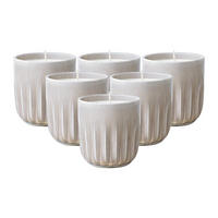 DUFTKERZEN BEACH VIBES Perlemor Home Sand beige ø 8,5 x 9 cm 6er Set - Beige, Keramik (9cm) - like.Villeroy & Boch