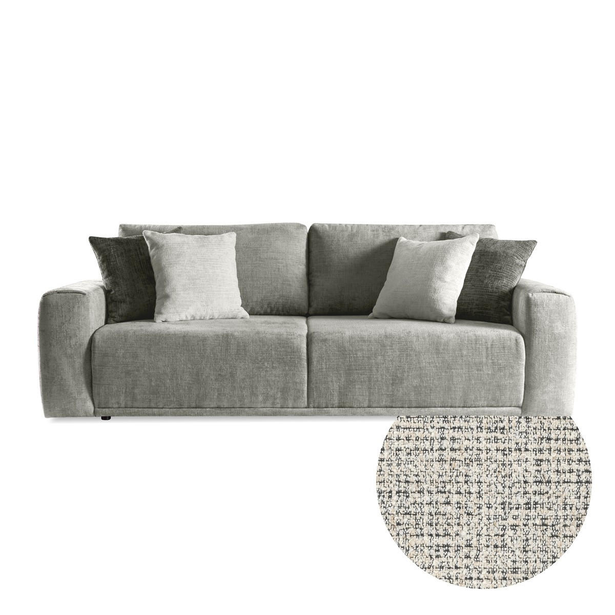 SOFA Alcamo Beige, Schlafsofa - Beige, Holzwerkstoff/Textil (250/93/118cm) - Bettso