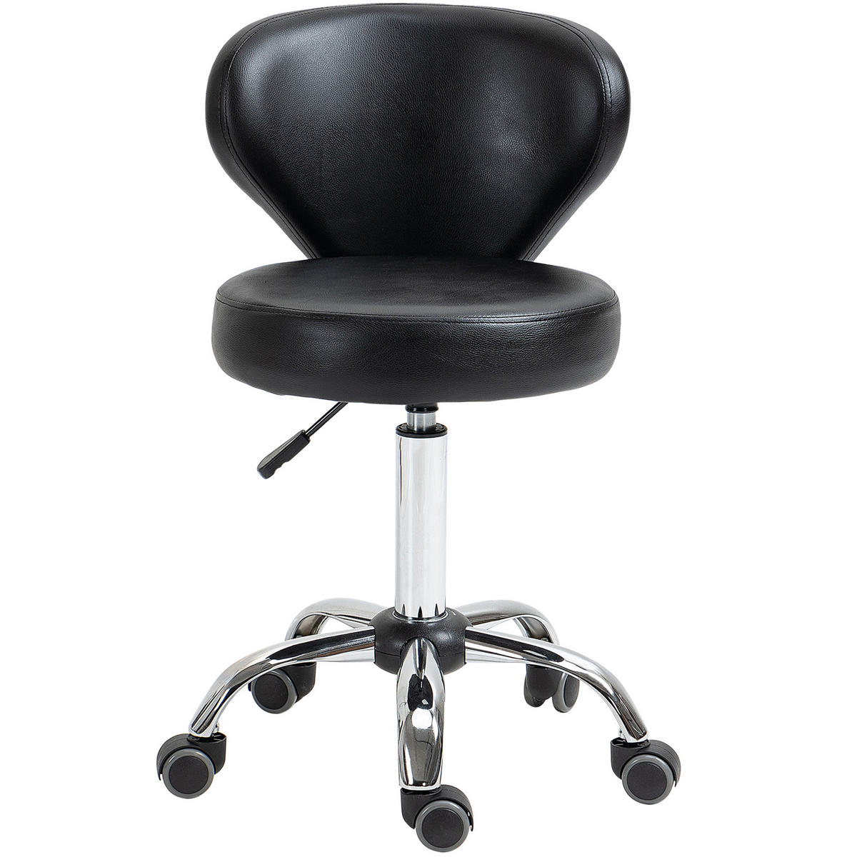 BÜROHOCKER DE-18009 höhenverstellbar 49-64 cm, ergonomisch Schwarz - Schwarz, Metall (54/88/45cm) - ComfortXL