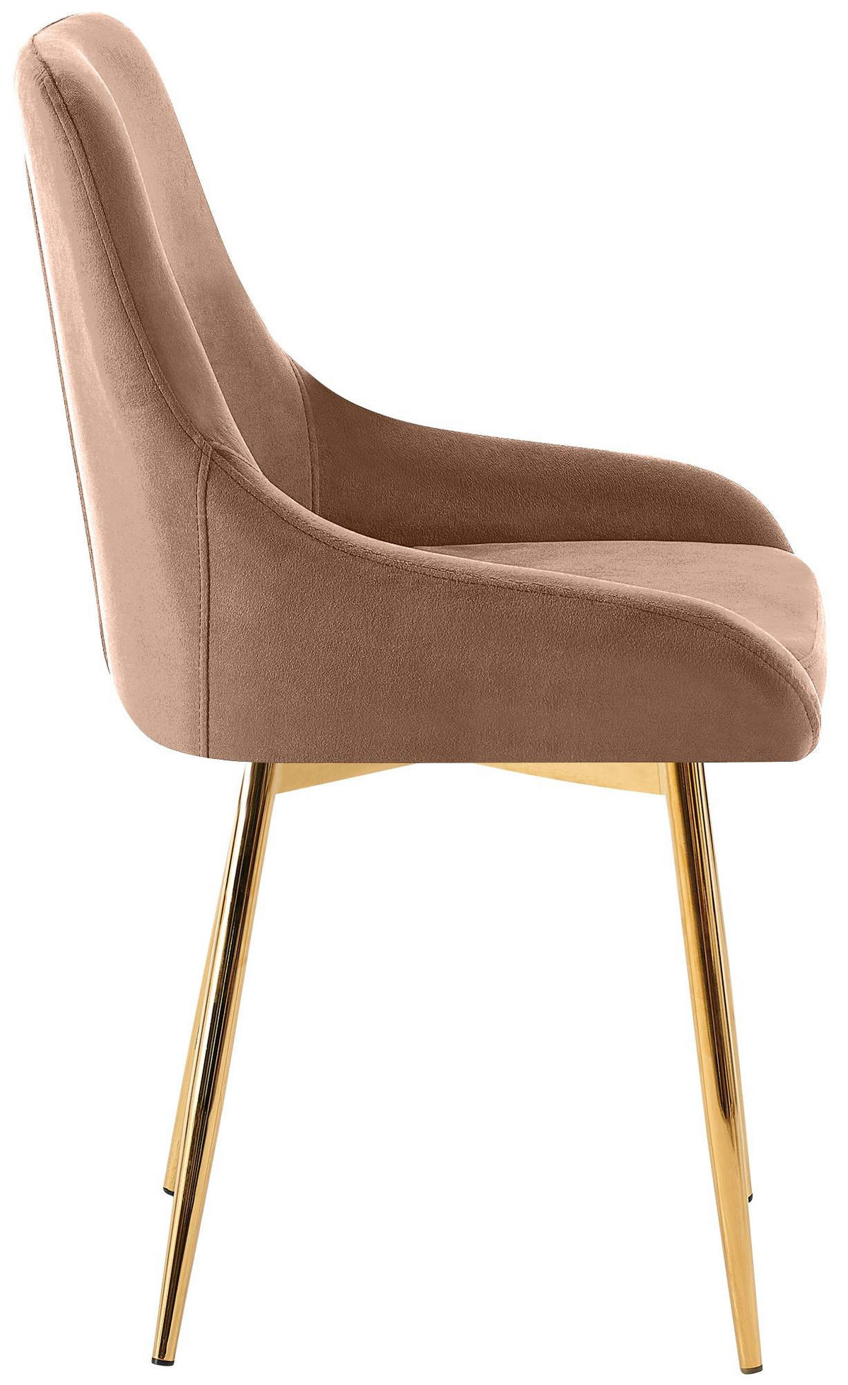 ESSZIMMERSTUHL 2er Set Samt Braun - Schwarz/Braun, Textil (50/86/53cm) - CLP