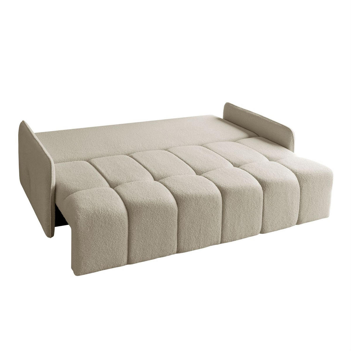Schlafsofa Morena, zweisitzig, mit Schlaffunktion, Quelle 16 - Ecru, Textil (207/90/90cm) - Lookway