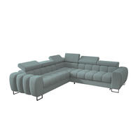 ECKSOFA Bastien Mit Schlaffunktion - Blau, Holzwerkstoff/Textil (260/260cm) - Fun Möbel