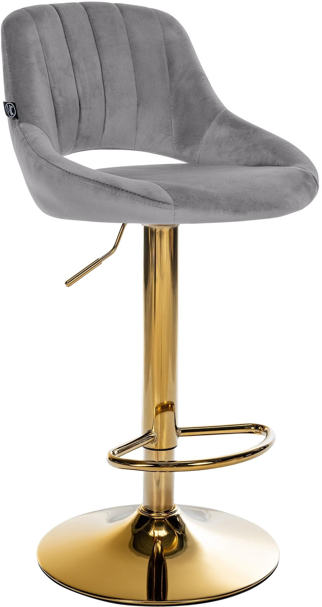 furnicato Barhocker Dunkelgrau 47x85x48 cm