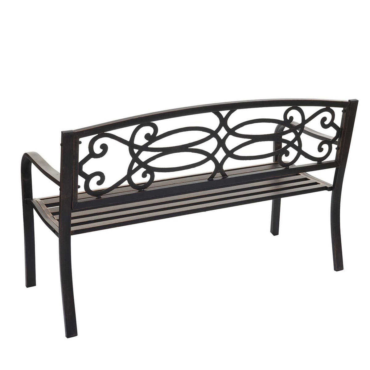 GARTENBANK 87x127x58cm Bronze 2-Sitzer - Bronzefarben, Metall (127/87/58cm) - PROREGAL