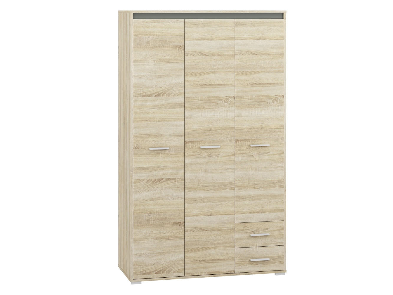KLEIDERSCHRANK Avo Sonoma Eiche, Absetzung austauschbar 120 / 50 / 200cm - Braun/Sonoma Eiche, Holz/Holzwerkstoff (120/200/50cm) - Feldmann-Wohnen