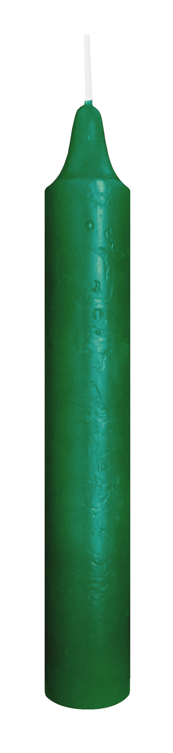MARBLE Leuchterkerzen durchgefärbt Seegrün 150 x 22 mm, 20er Set - Mooreichefarben, Paraffin (2.2/15/15cm) - Wiedemann Kerzen