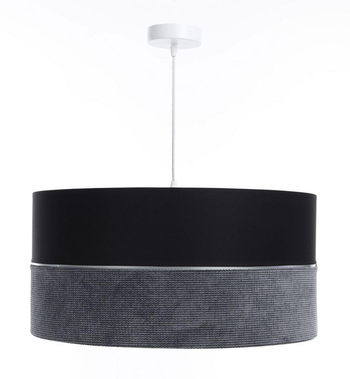 HÄNGELEUCHTE Grau 50/25 cm - Schwarz/Grau, Kunststoff (50/0.8/25cm) - ONZENO