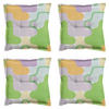 SITZKISSEN Grafi 50/50 cm 4er-Set - Gelb/Limette, Textil (50/5/50cm) - Madison