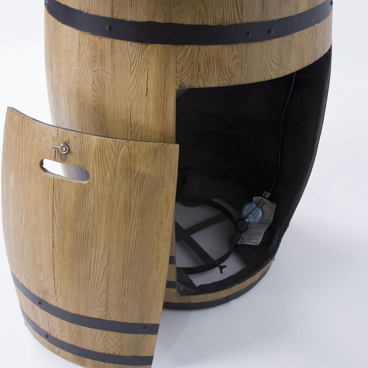 FEUERTISCH LAFITE Bartische aus GF-Beton - 2-tlg. Set inkl. Glasumrandung - Naturfarben, Naturmaterialien (122/110/122cm) - Elementi