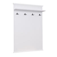 GARDEROBENPANELL Galineo weiß 99 / 22 / 143,5cm - Schwarz/Weiß, Holz/Holzwerkstoff (99/143.5/22cm) - Feldmann-Wohnen