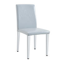 STUHL-SET DE-36600 2 Stück mit PU-Bezug und Metallbeinen Hellgrau - Hellgrau, Metall (47/90/41cm) - ComfortXL