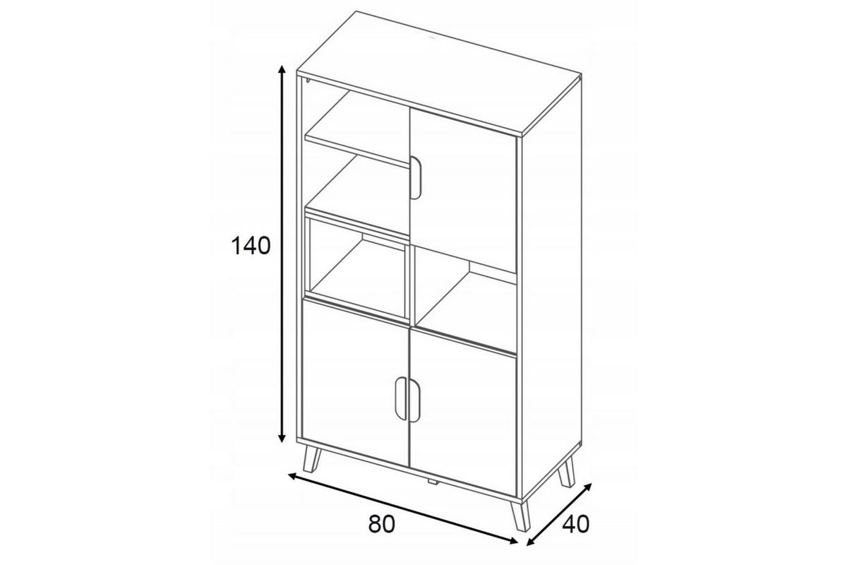 KINDERKOMMODE JUSTIN 06 80 cm breit in Weiß / Graphit / Grau / Eiche - Eichefarben/Graphitfarben, Holzwerkstoff (80/140/40cm) - Deine Möbel 24