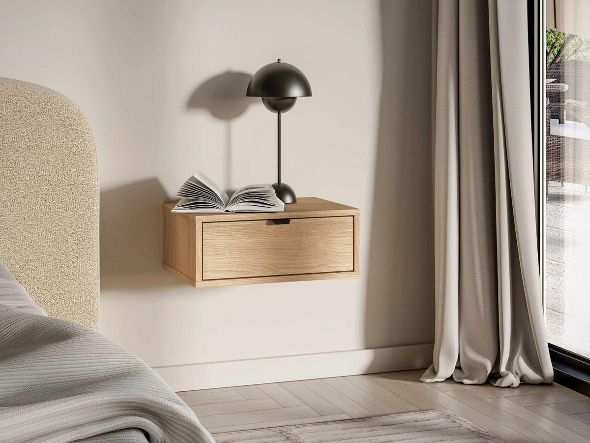 NACHTTISCH – 45 cm – Reynos – Eichefarben - Eichefarben, Holzwerkstoff (45/18/33cm) - hi-markt