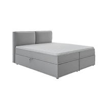 BOXBETT Eclipse 180/200 cm Grau Luxusmicrofaser - Schwarz/Grau, Holz/Kunststoff (180/200cm) - S-Style Möbel