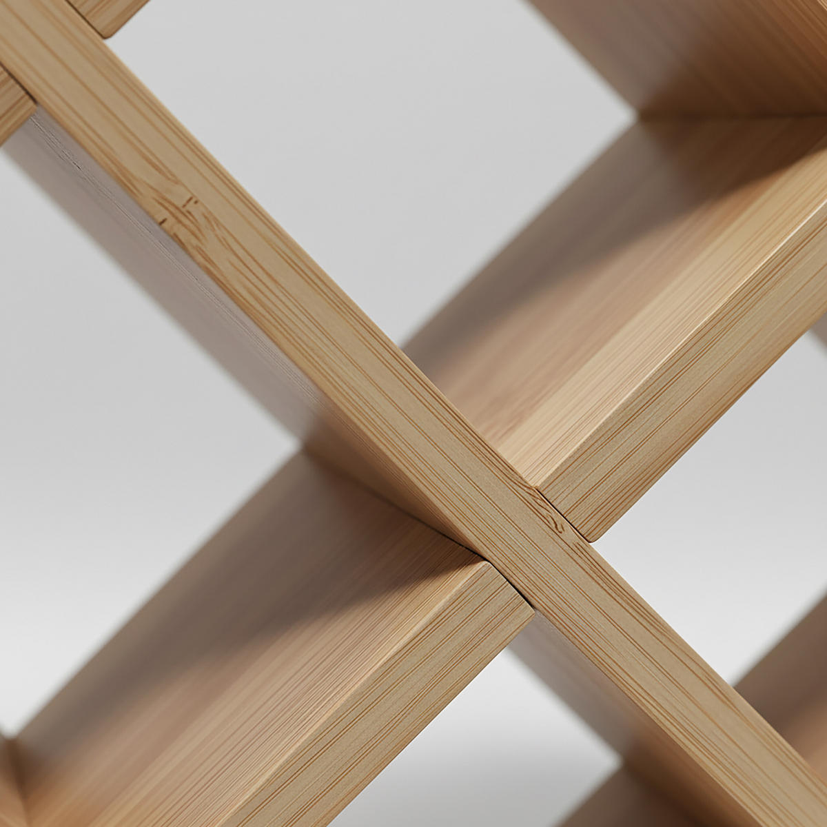 WEINREGAL - Hellbraun, Holz (42.5/29/43cm) - Relaxdays