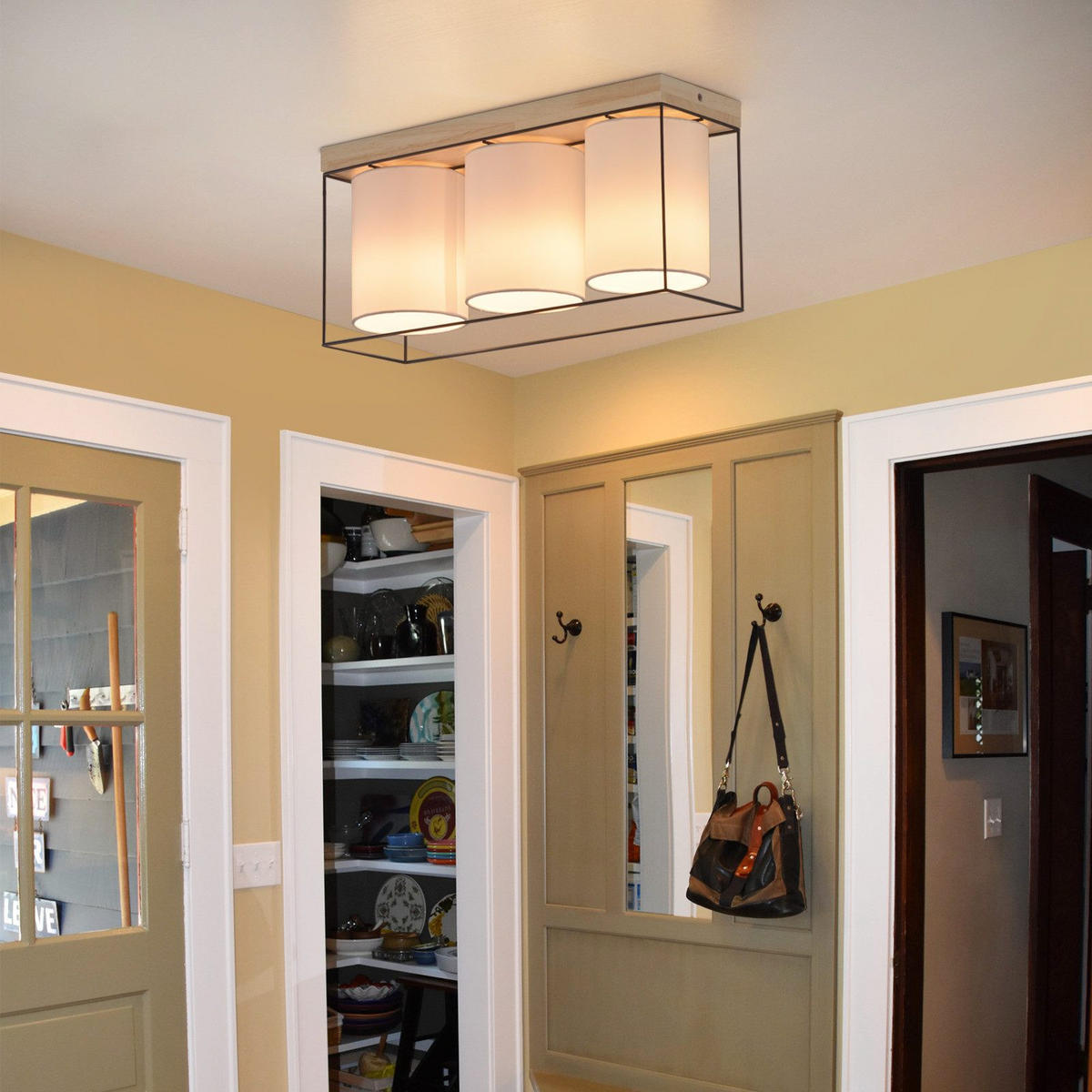 DECKENLEUCHTE Lundy 13.5/43/21cm - Schwarz, Metall (43/13.5/21cm) - Nettlife