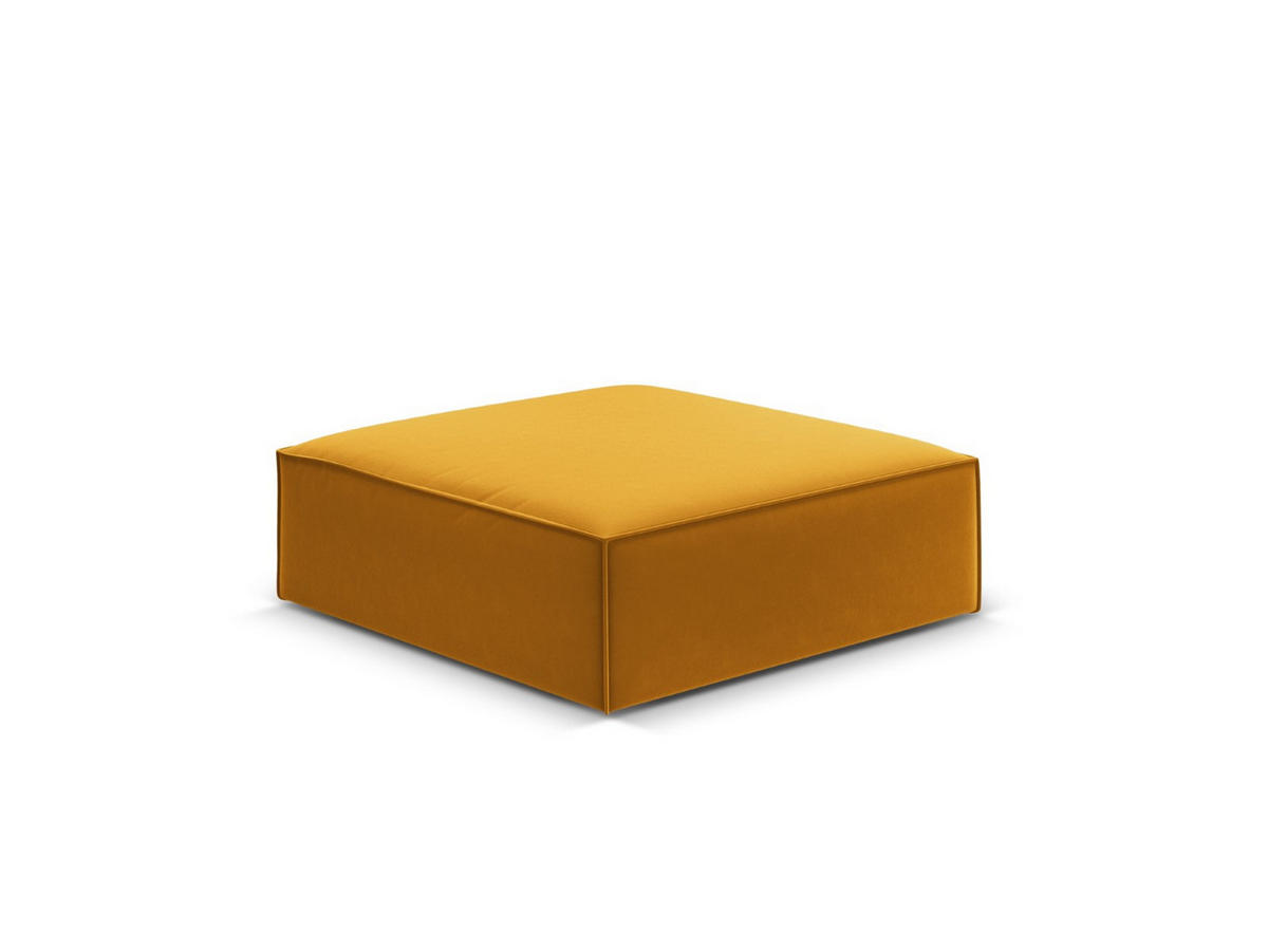 POUF Kaelle aus Samt gelb - Gelb, Textil (80/38/100cm) - Micadoni