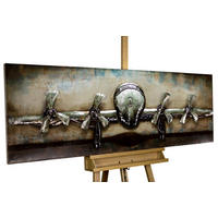METALLBILD Beige 144/44 cm - Beige, Metall (7.6/44cm) - KUNSTLOFT