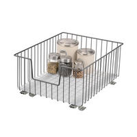 SCHRANK-KORBAUSZUG 40 cm, grau, Metall - Grau, Metall (40/23/50.5cm) - bremermann