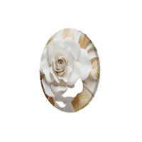 RUNDES BILD Weiß 60/60 cm - Beige/Weiß, Textil (60/60cm) - KUNSTLOFT