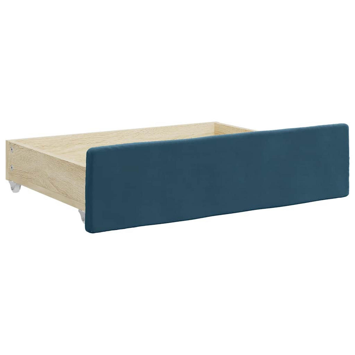TAGESBETT Ausziehbar Mit Schubladen Blau 100/200 Cm Samt - Blau, Textil (100/200cm) - vidaXL