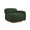 SOFAELEMENT Rechts Strukturstoff Stoff Grün - Braun/Grün, Holz/Textil (95/73/95cm) - Makamii