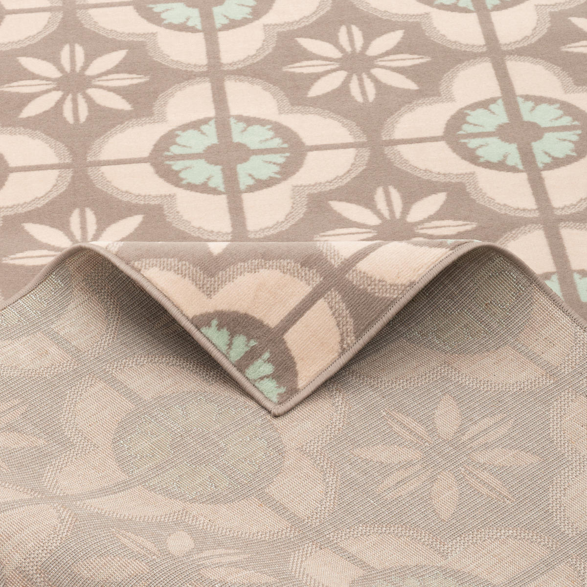 DESIGNER TEPPICH SAMBA MODERN FLIESENOPTIK - Beige, Textil (160/230cm) - Pergamon