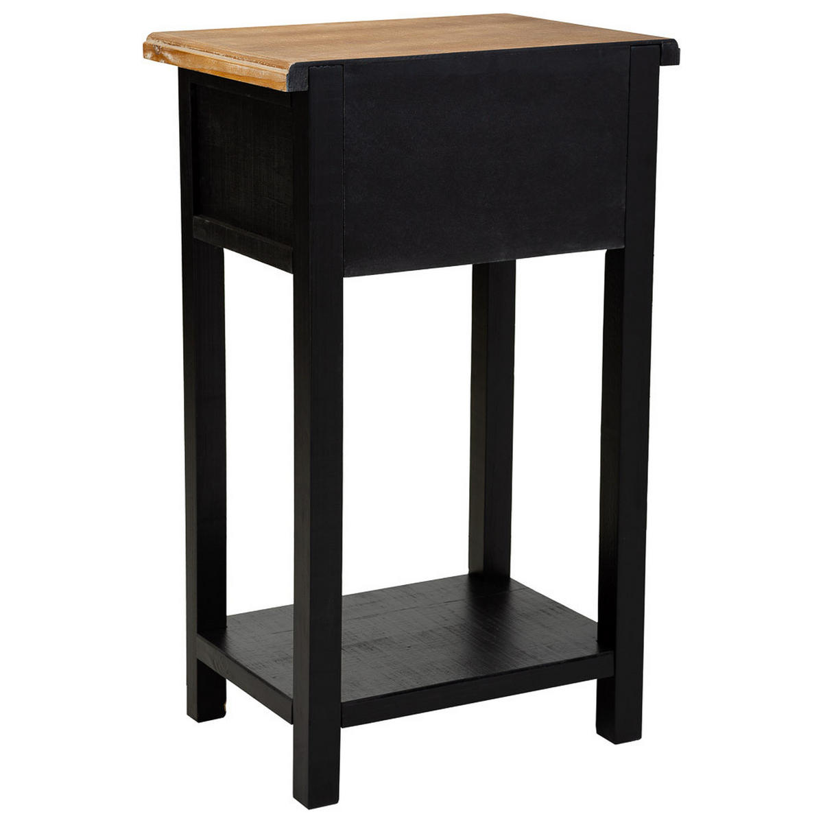 NACHTTISCH aus Holz, 48x35x82cm - Schwarz, Holz (48/82/35cm) - Wanderlust