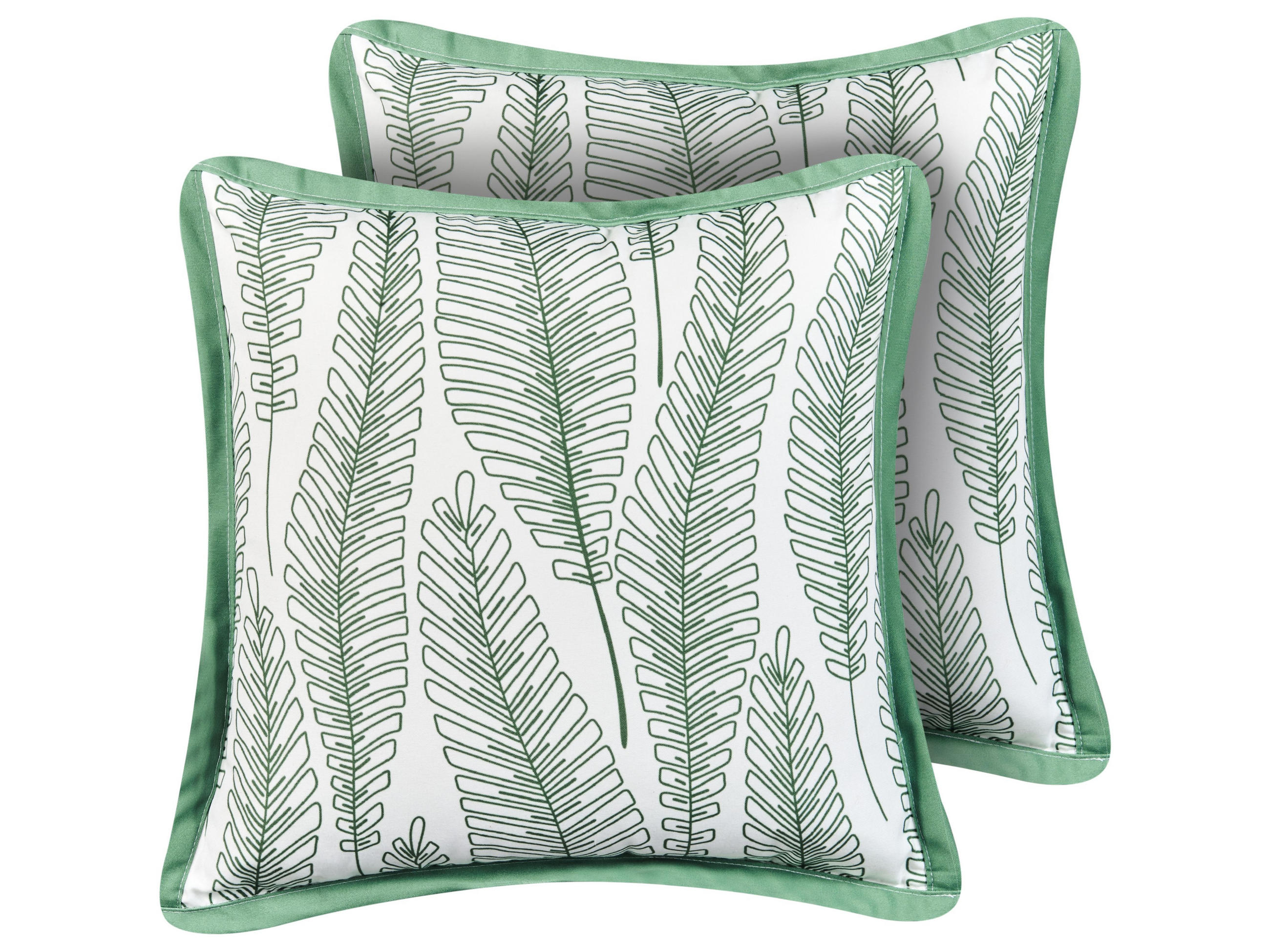 Beliani ZAHRADNÍ polštář sada 2 ks Zelený 45/45 cm Meadow