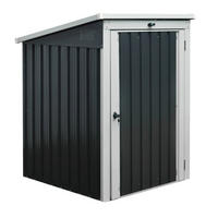 MÜLLTONNENBOX BASURA - Größe: 1x 240L - Anthrazit, Metall (101/134/104cm) - Home Deluxe