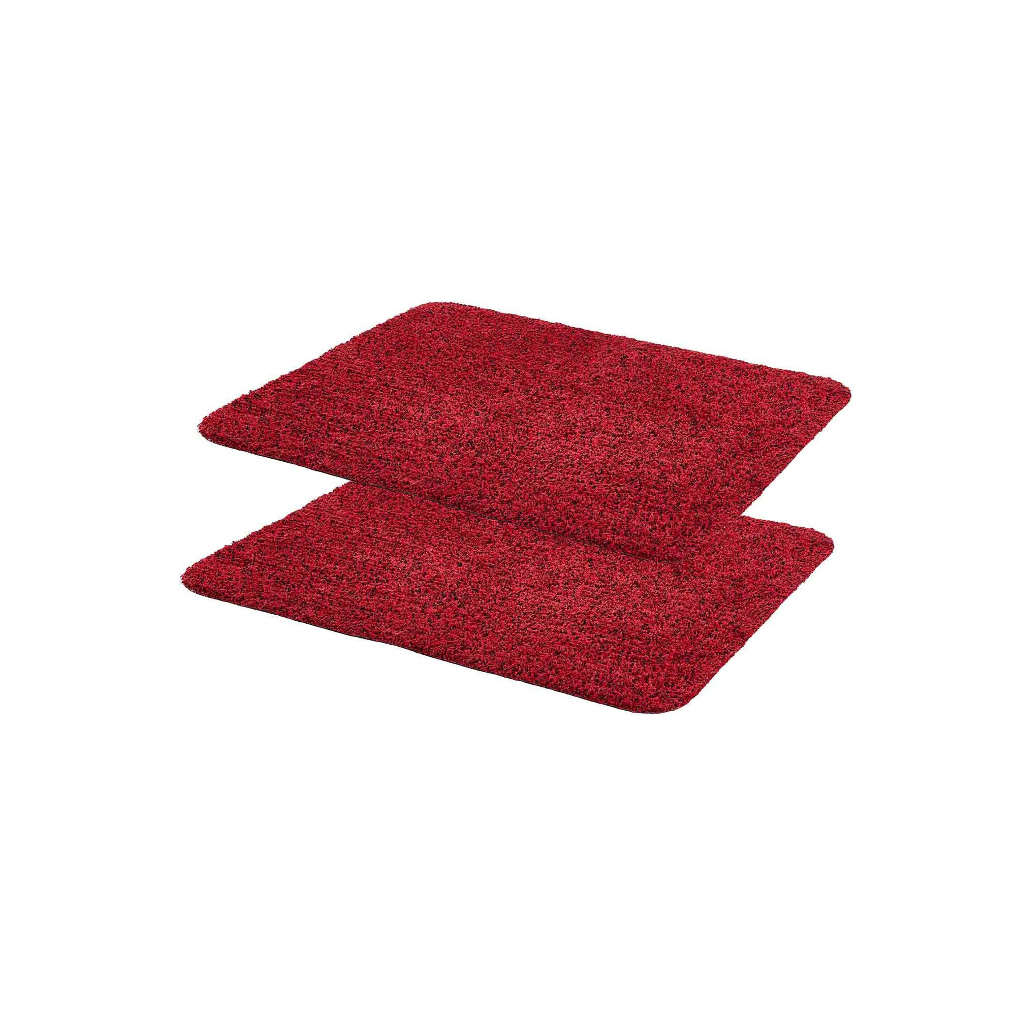 FUSSMATTE WASCHBAR ENTRA 2ER SET - Rot, Textil (60/75cm) - Astra