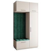 GARDEROBENSCHRANK REMA 120/240/60 cm Modern Garderobe-Set Kaschmir - Kaschmir/Grün, Holzwerkstoff (120/240/60cm) - MASSENO