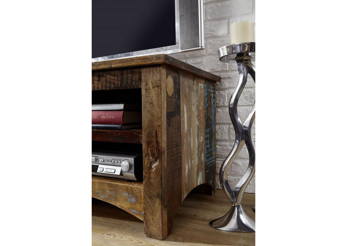 TV-BOARD Altholz 110x50x50 mehrfarbig lackiert NATURE OF SPIRIT #20 - Multicolor, Holz (50/50/110cm) - Massivmoebel24