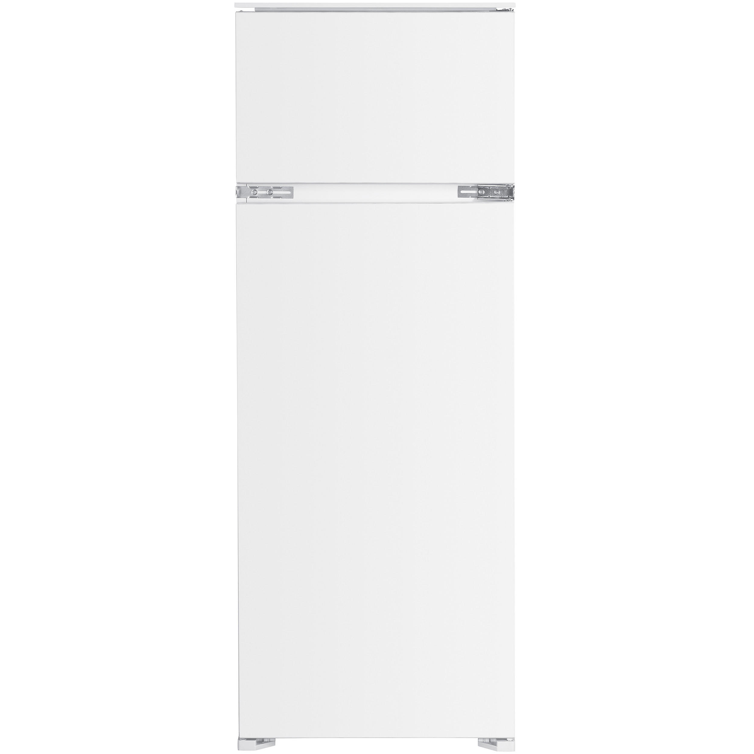 KÜHL-GEFRIER-KOMBINATION Einbau, 145cm Nische, 205 Liter, Schlepptürtechnik, Einbaukühlschrank mit Gefrierfach, CFB2051E - Weiß, Glas/Kunststoff (54/145/54cm) - homeX