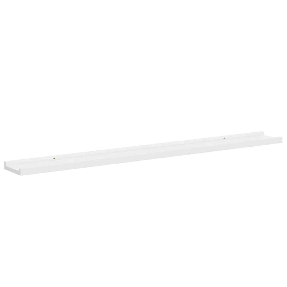 WANDREGALSET 2-teilig 100/9/3 cm aus MDF Weiß Max. Belastbarkeit 5 KG - Weiß, Holzwerkstoff (100/3/9cm) - vidaXL