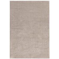 TEPPICH Strukturflor 3D hoch-tief abstrakt EDEN-Carlisle, Taupe 160x230 cm - Taupe, Textil (160/230cm) - KADIMA DESIGN