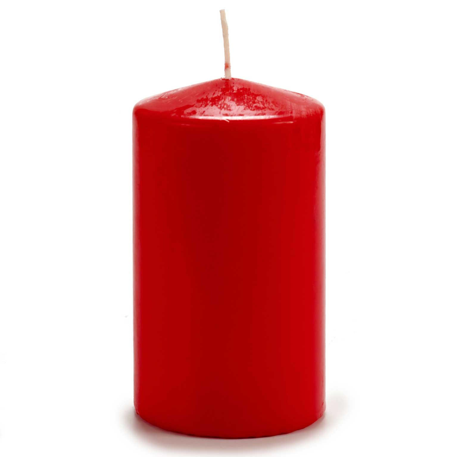 KERZE Zylinder Lunar Ø 9 cm - Rot, Paraffin (9/15/9cm)