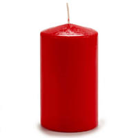 KERZE Zylinder Lunar Ø 9 cm - Rot, Paraffin (9/15/9cm)