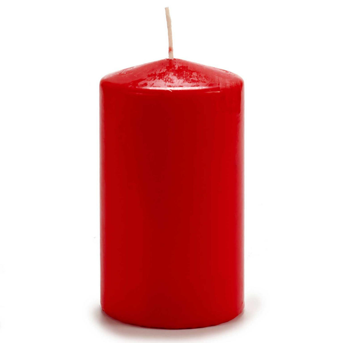 KERZE Zylinder Lunar Ø 9 cm - Rot, Paraffin (9/15/9cm)